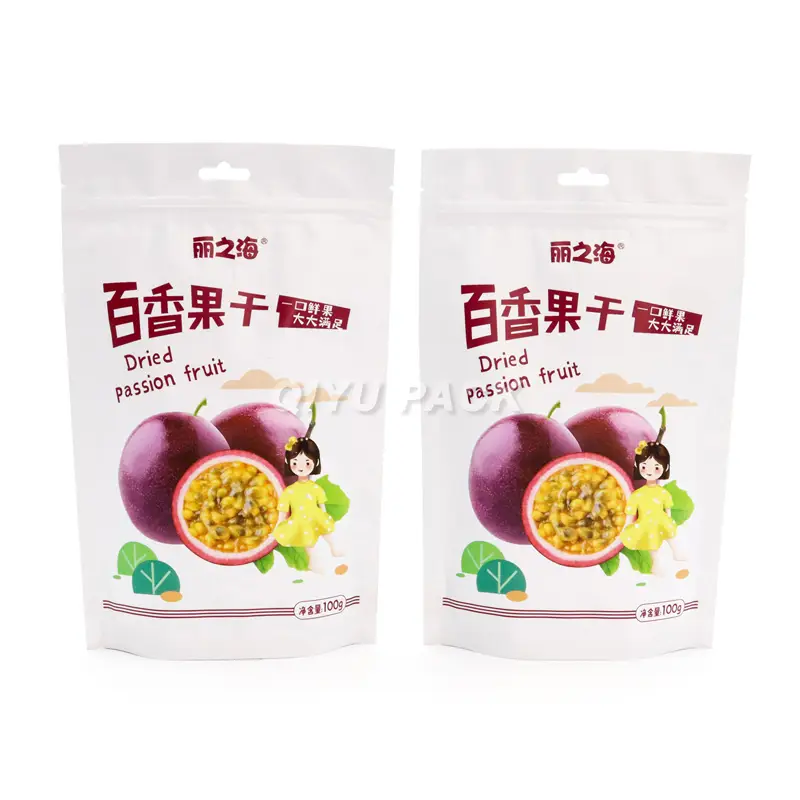 Stand up pouch for dried fruit