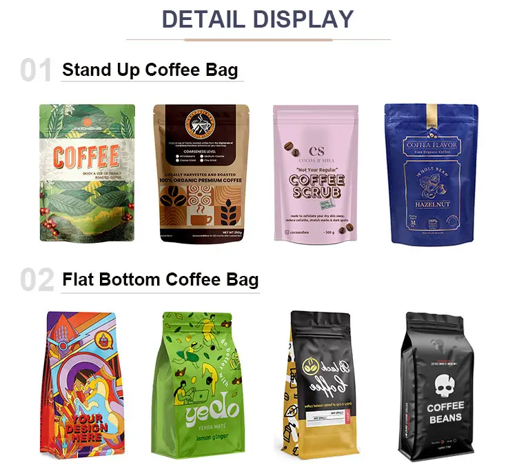 custom coffee bags options