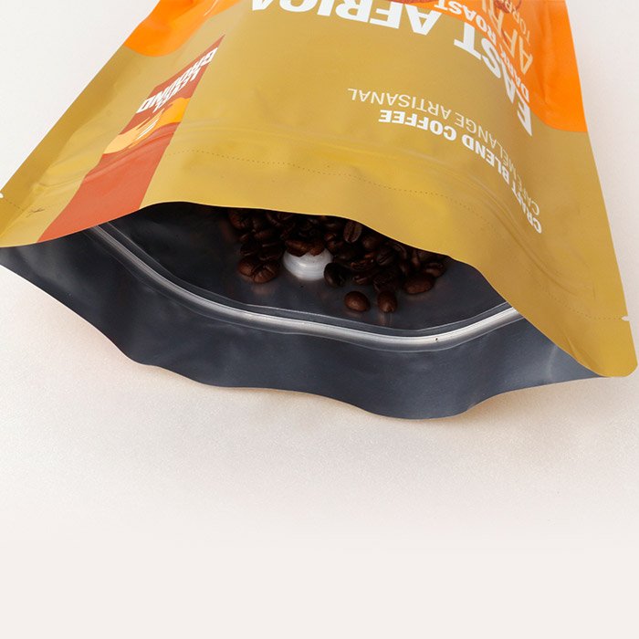 bolsa de café reciclable con válvula