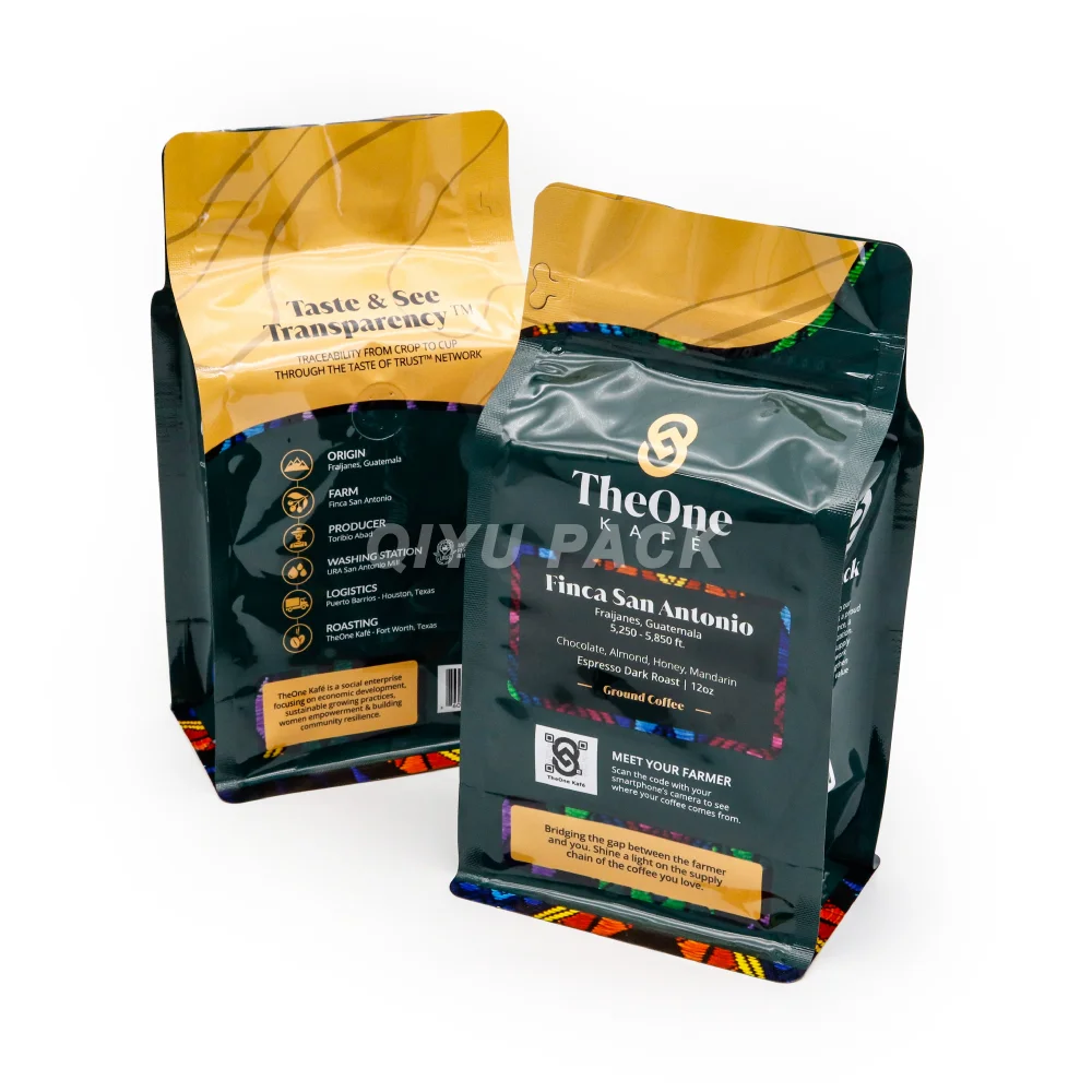 Glossy coffee bags