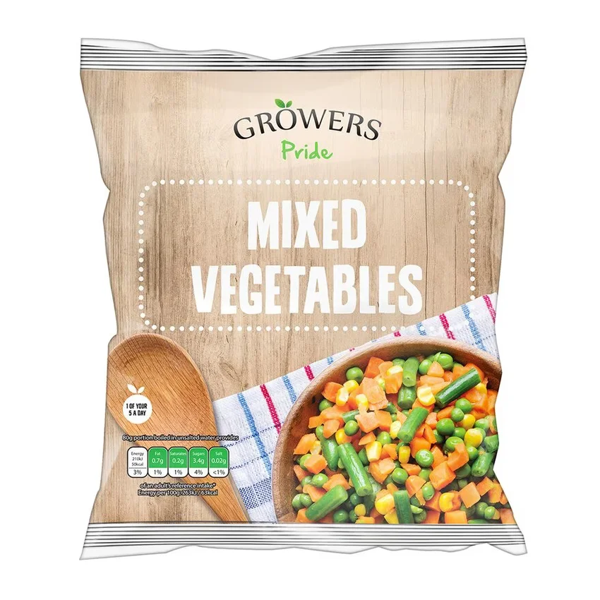 sacs d'emballage pour légumes surgelés